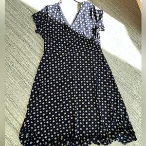 Elegant Navy Polka Dot with breast-feeding feature